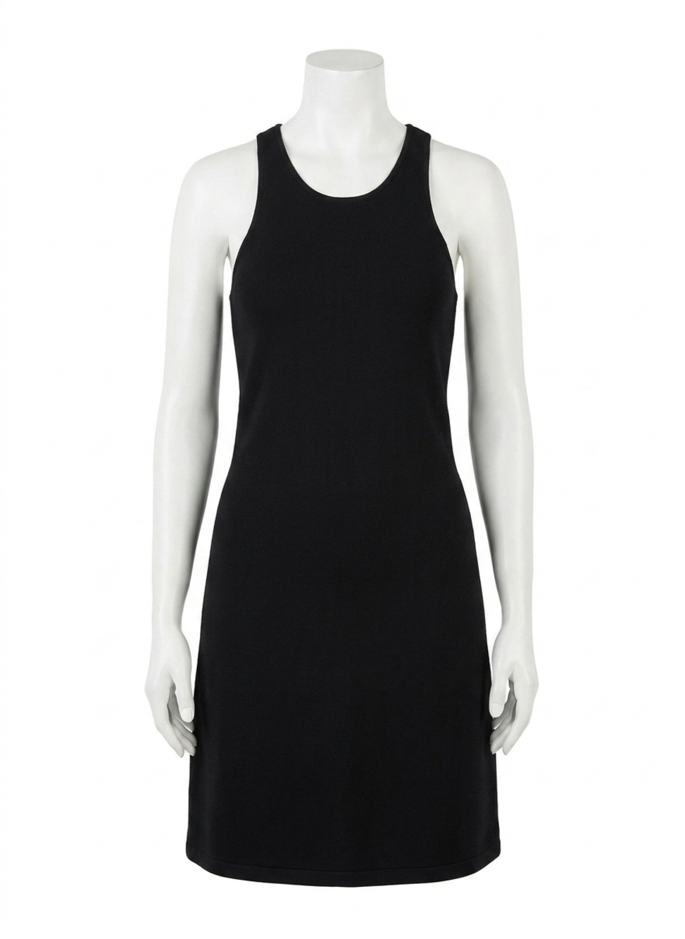 NEW TIBI bonded sculpted tunic tank mini dress in black